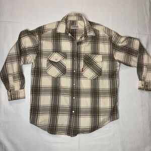 Yagmouf Men Full Selves Flannel Shirt Size Pit To Pit 21.5